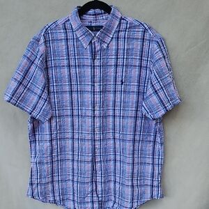 Polo Ralph Lauren Blue and Pink Plaid Shirt